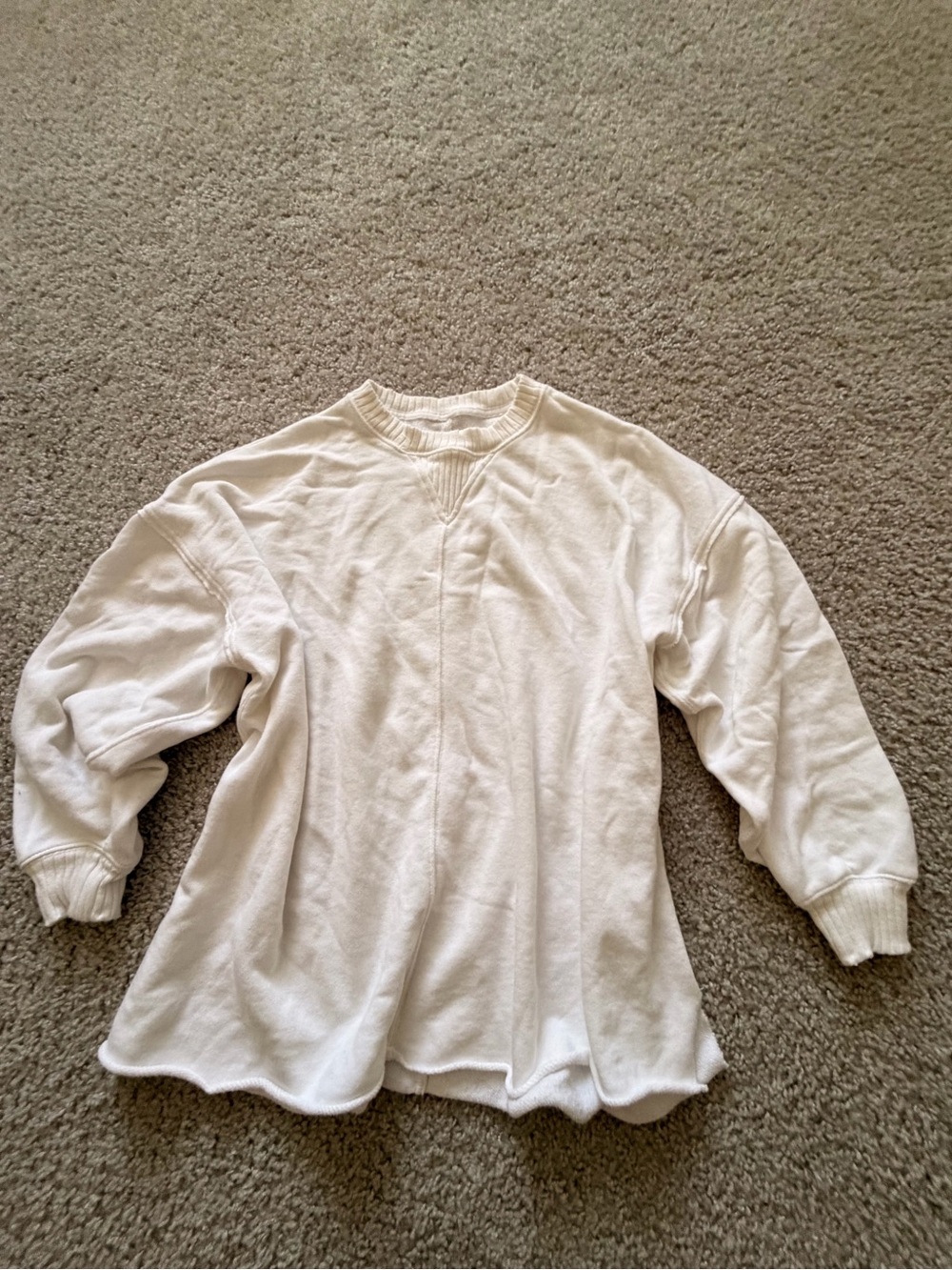 aerie  Cream Pullover Sweatshirt